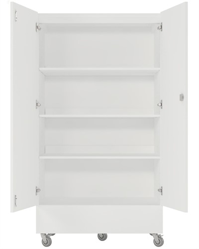 Foxis afsluitbare spellenkast enkelzijdig - B900 x D600 x H1660 mm - wit-2