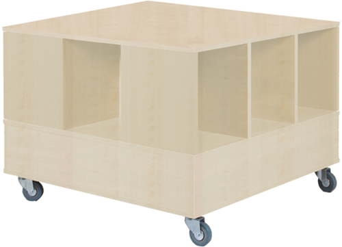 Foxis 33 kubuskast 1 niveau - B900 x D900 x H640 mm - ahorn
