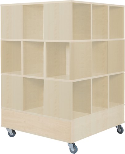 Foxis 33 kubuskast 3 niveaus - B900 x D900 x H1320 mm - ahorn