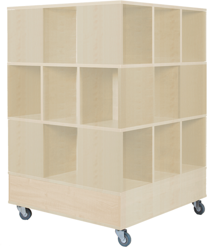 Foxis 33 kubuskast 3 niveaus - B900 x D900 x H1320 mm - ahorn