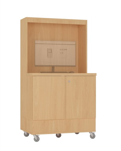 Foxis uitleenbalie hoog - B900 x D600 x H1660 mm - beuken