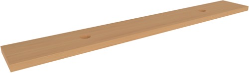Bodemlegbord met 2 grijpgaten tbv Foxis prentenboekenbak - beuken