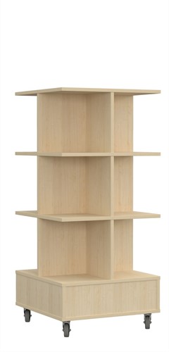 Foxis open 22 basis + 3 niveaus open - B605 x D605 x H1320 mm - ahorn