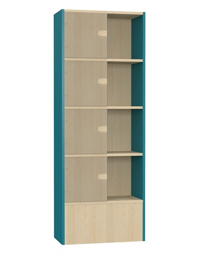 Kiosk Wall Slim XL - Érable-bleu turquoise