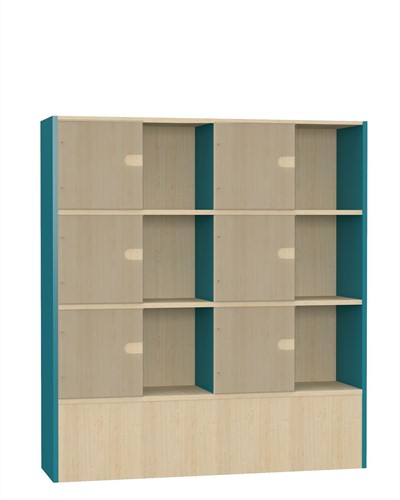 Kiosk Wall L - Érable-bleu turquoise