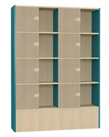 Kiosk Wall XL - Érable-bleu turquoise