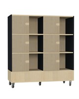 Kiosk Mobile Wall L - ahorn-antracietgrijs