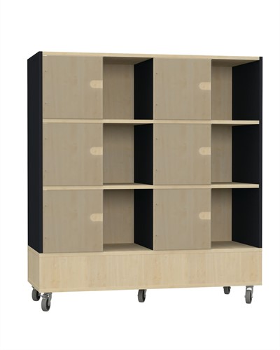 Kiosk Mobile Wall L - ahorn-antracietgrijs