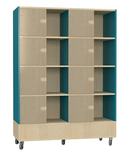 Kiosk Mobile Wall XL - ahorn-turquoise blauw