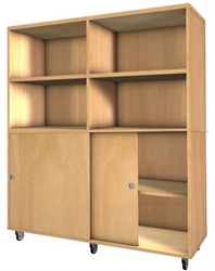 Storix Armoire à porte coulissante/compartiments KB-0808