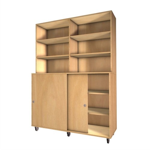 Storix Bibliothèque/armoire à porte coulissante KS-F1410