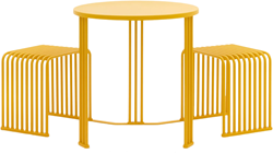 Octopus ronde picknick tafel met 2 stoelen