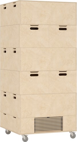 Podix verrijdbaar podium - berken multiplex - B800 x D800 x H1800 mm