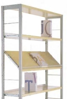 Prague wand aanbouw (R.3) - 5x legbord metaal - H1800xB900xD275 mm - decor 1