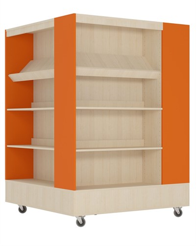 Foxis Island boekenkast 4-zijdig XXL - B1200 x D1200 x H1660 mm - beuken