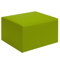 Vierkante poef groot B600 x D600 x H400 mm - avocadogroen
