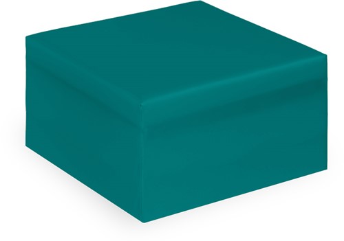 Pouf carré grand B600 x P600 x H400 mm - bleu turquoise