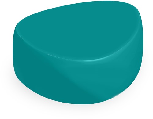 Pouf Plectrum grand Ø600 x H400 mm - Bleu turquoise