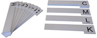 Tableau alphabet en forme de L, blanc