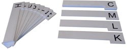 Tableau alphabet en forme de L, blanc