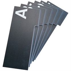 Alfabetbord L-vorm hoog donkergrijs