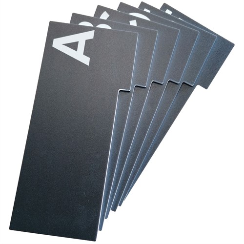 Tableau d'alphabet L, gris foncé