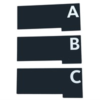 Tableau d'alphabet L, gris foncé-2