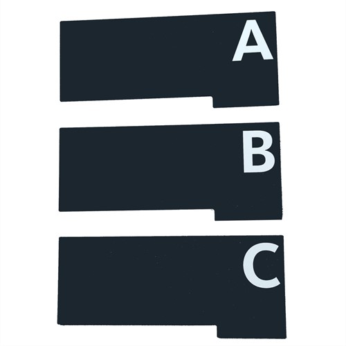 Tableau d'alphabet L, gris foncé-2