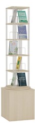 Draaiende Boekencarrousel 5 niveaus + hoge basis