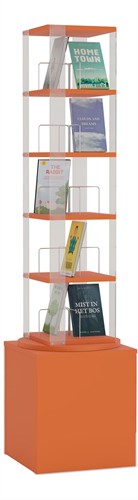 Media carrousel 1x - 5 niveaus + hoge basis - oranje