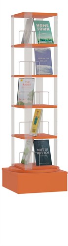 Media carrousel 1x - 5 niveaus + lage basis - oranje