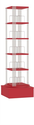 Media carrousel 1x - 5 niveaus + lage basis - rood-2