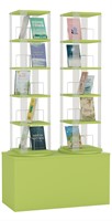 Carrousel média 2x - 5 niveaux + base haute - vert avocat