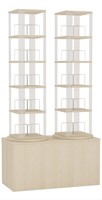 Carrousel multimédia 2x - 5 niveaux + base haute - érable-2