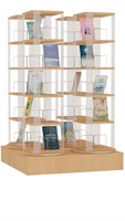 Draaiende Boekencarrousel met Quadruple Toren en Lage Basis 